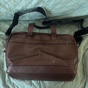 Coach Dark Brown Leather Messenger Bag